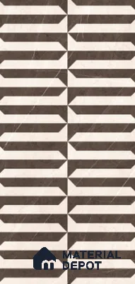 Multi Colour Patterned Wall & Floor Tile TL 05610 G  Clazzy Brown Decor 5.2 ft x 2.6 ft Vitrified Glossy Finish - 9 mm