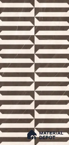 Multi Colour Patterned Wall & Floor Tile TL 05610 G  Clazzy Brown Decor 5.2 ft x 2.6 ft Vitrified Glossy Finish - 9 mm
