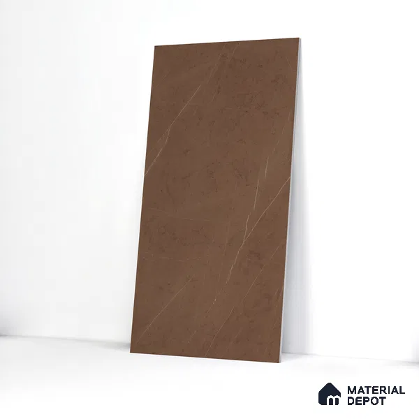Marble Floor & Wall Tile TL 05610 B Gravier Lush Brown 2 ft x 4 ft Vitrified Lush Plus Matte Finish - 9 mm | 6 Random Design | Suitable for Living Room, Bedroom, Bathroom (Sample)