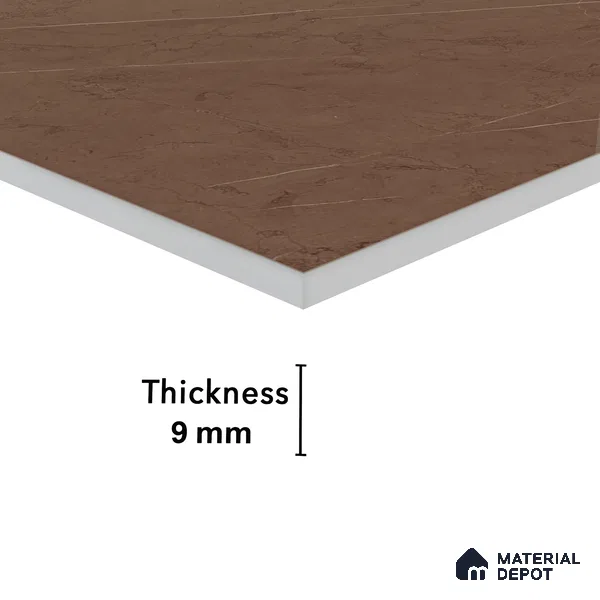 Marble Floor & Wall Tile TL 05610 B Gravier Lush Brown 2 ft x 4 ft Vitrified Lush Plus Matte Finish - 9 mm | 6 Random Design | Suitable for Living Room, Bedroom, Bathroom (Sample)