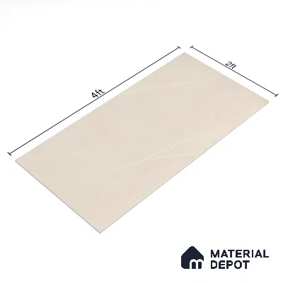 Marble Floor & Wall Tile TL 05610 Gravier Lush Cream 2 ft x 4 ft Vitrified Lush Plus Matte Finish - 9 mm | 6 Random Design | Suitable for Living Room, Bedroom, Bathroom (Sample)