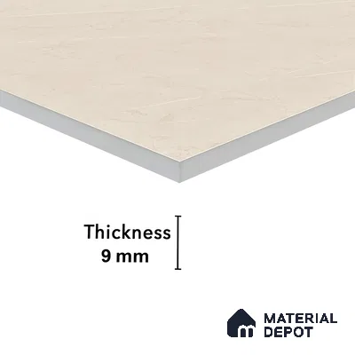 Marble Floor & Wall Tile TL 05610 Gravier Lush Cream 2 ft x 4 ft Vitrified Lush Plus Matte Finish - 9 mm | 6 Random Design | Suitable for Living Room, Bedroom, Bathroom (Sample)