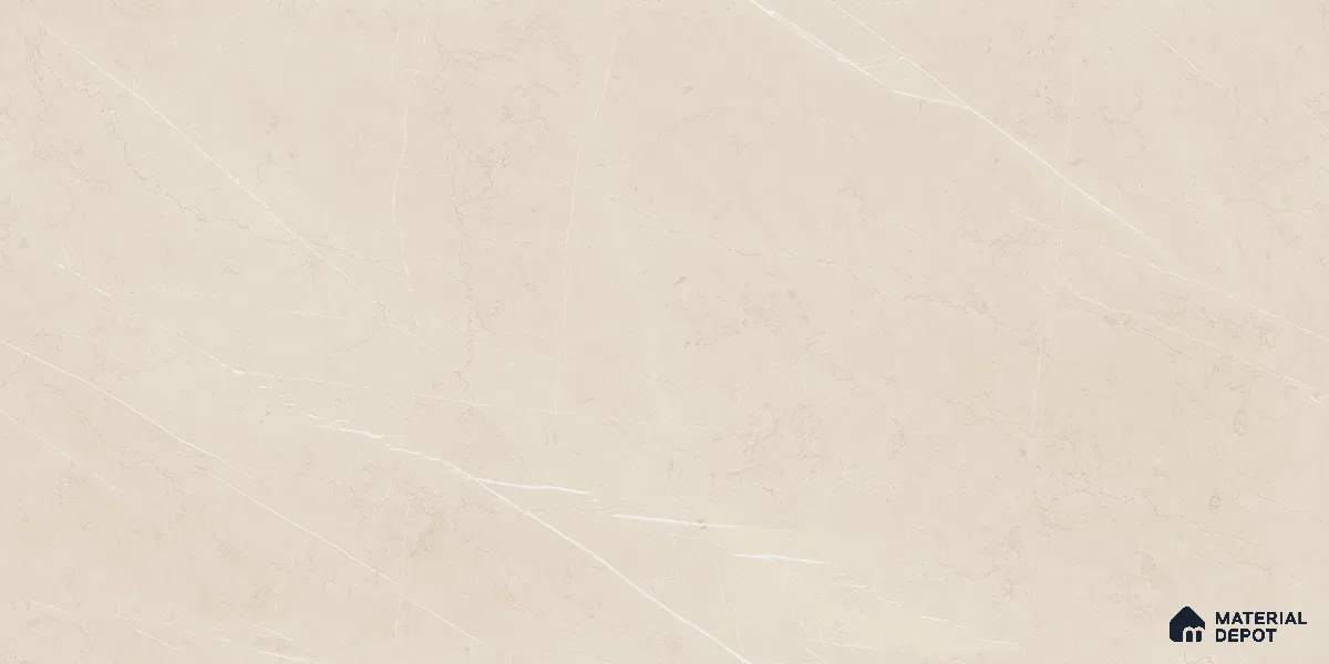 Marble Floor & Wall Tile TL 05610 Gravier Lush Cream 2 ft x 4 ft Vitrified Lush Plus Matte Finish - 9 mm | 6 Random Design | Suitable for Living Room, Bedroom, Bathroom (Sample)