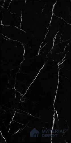 Marble Wall & Floor Tile TL 06774 Gravier Obsidian Vein 4 ft x 2 ft Vitrified High Gloss Finish - 9 mm | | Suitable for Living Room, Bedroom, Bathroom
