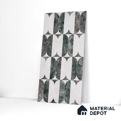 Highlighter Wall Tile TL 05534 B Lustro Bianco Decor 2 ft x 4 ft Vitrified Glossy Finish - 9 mm | Suitable for Living Room, Bedroom, Bathroom, Kitchen (Sample)