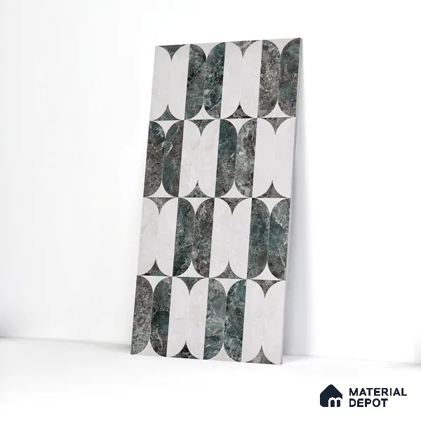 Highlighter Wall Tile TL 05534 B Lustro Bianco Decor 2 ft x 4 ft Vitrified Glossy Finish - 9 mm | Suitable for Living Room, Bedroom, Bathroom, Kitchen (Sample)