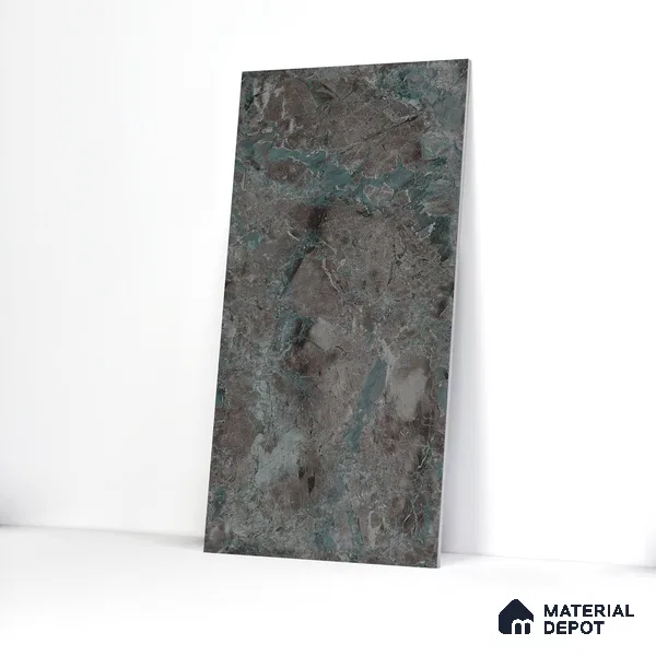 Marble Wall & Floor Tile TL 05534 C Lustro Aqua 2 ft x 4 ft Vitrified Glossy Finish - 9 mm | 8 Random Design | Suitable for Living Room, Bedroom, Bathroom, Kitchen (Sample)