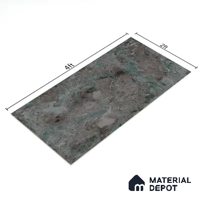 Marble Wall & Floor Tile TL 05534 C Lustro Aqua 2 ft x 4 ft Vitrified Glossy Finish - 9 mm | 8 Random Design | Suitable for Living Room, Bedroom, Bathroom, Kitchen (Sample)