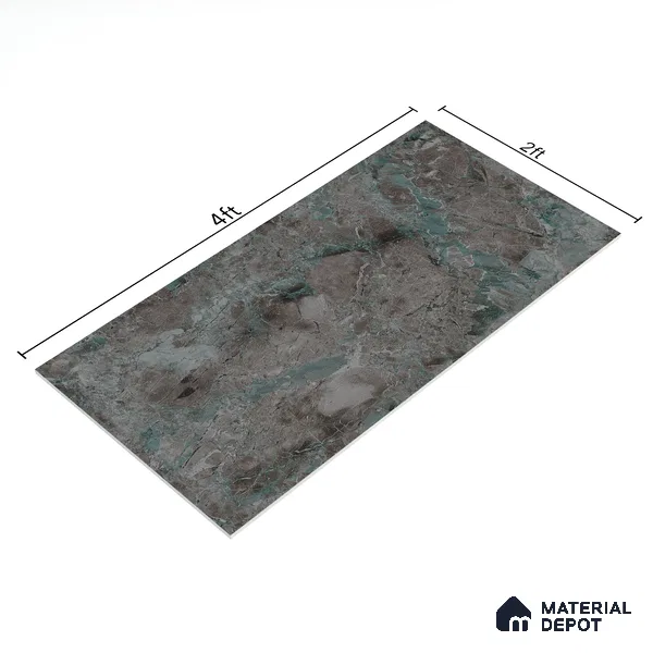 Marble Wall & Floor Tile TL 05534 C Lustro Aqua 2 ft x 4 ft Vitrified Glossy Finish - 9 mm | 8 Random Design | Suitable for Living Room, Bedroom, Bathroom, Kitchen (Sample)