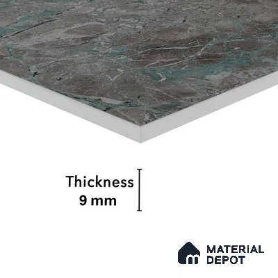 Marble Wall & Floor Tile TL 05534 C Lustro Aqua 2 ft x 4 ft Vitrified Glossy Finish - 9 mm | 8 Random Design | Suitable for Living Room, Bedroom, Bathroom, Kitchen (Sample)