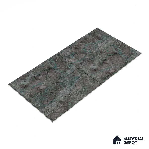 Marble Wall & Floor Tile TL 05534 C Lustro Aqua 2 ft x 4 ft Vitrified Glossy Finish - 9 mm | 8 Random Design | Suitable for Living Room, Bedroom, Bathroom, Kitchen (Sample)