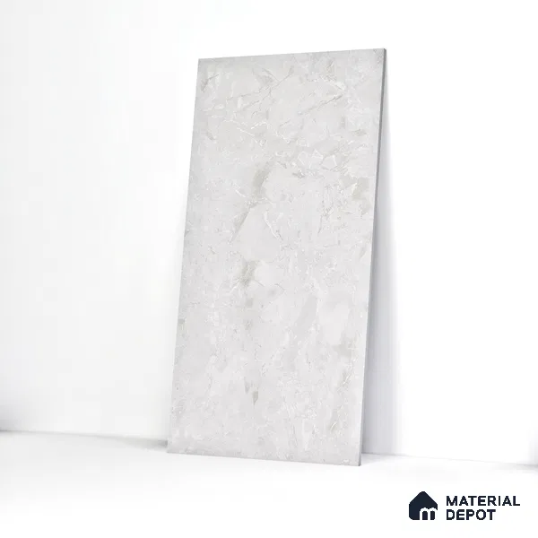 Marble Wall & Floor Tile TL 05534 Lustro Bianco 2 ft x 4 ft Vitrified Glossy Finish - 9 mm | 8 Random Design | Suitable for Living Room, Bedroom, Bathroom, Kitchen (Sample)