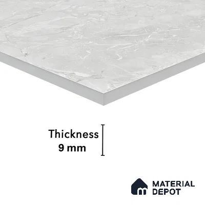 Marble Wall & Floor Tile TL 05534 Lustro Bianco 2 ft x 4 ft Vitrified Glossy Finish - 9 mm | 8 Random Design | Suitable for Living Room, Bedroom, Bathroom, Kitchen (Sample)