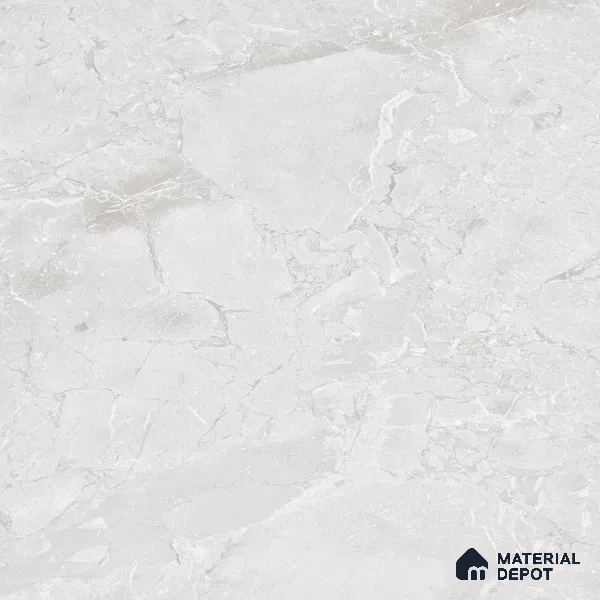 Marble Wall & Floor Tile TL 05534 Lustro Bianco 2 ft x 4 ft Vitrified Glossy Finish - 9 mm | 8 Random Design | Suitable for Living Room, Bedroom, Bathroom, Kitchen (Sample)