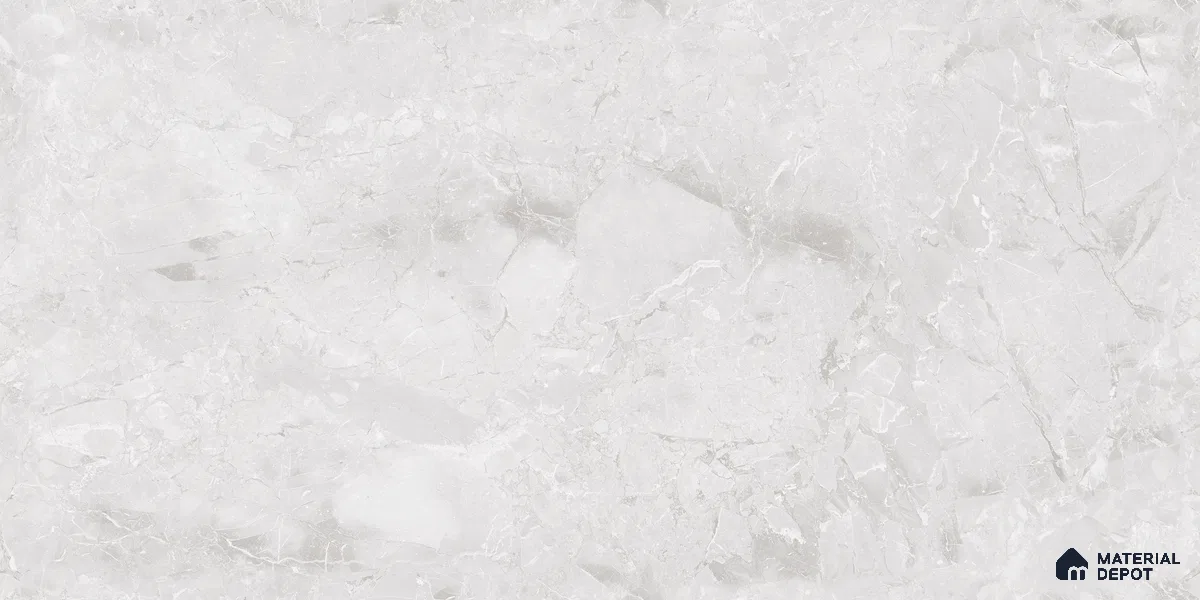 Marble Wall & Floor Tile TL 05534 Lustro Bianco 2 ft x 4 ft Vitrified Glossy Finish - 9 mm | 8 Random Design | Suitable for Living Room, Bedroom, Bathroom, Kitchen (Sample)