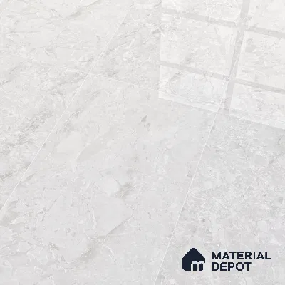 Marble Wall & Floor Tile TL 05534 Lustro Bianco 2 ft x 4 ft Vitrified Glossy Finish - 9 mm | 8 Random Design | Suitable for Living Room, Bedroom, Bathroom, Kitchen (Sample)
