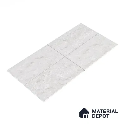 Marble Wall & Floor Tile TL 05534 Lustro Bianco 2 ft x 4 ft Vitrified Glossy Finish - 9 mm | 8 Random Design | Suitable for Living Room, Bedroom, Bathroom, Kitchen (Sample)