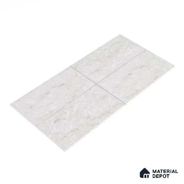 Marble Wall & Floor Tile TL 05534 Lustro Bianco 2 ft x 4 ft Vitrified Glossy Finish - 9 mm | 8 Random Design | Suitable for Living Room, Bedroom, Bathroom, Kitchen (Sample)