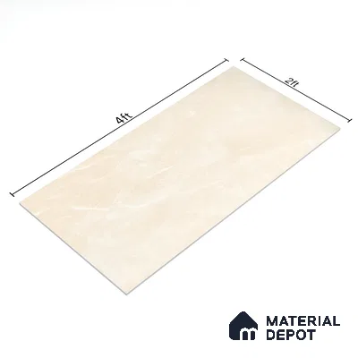 Marble Wall & Floor Tile TL 05529 B Luxe Crema 2 ft x 4 ft Vitrified Glossy Finish - 9 mm | 5 Random Design | Suitable for Living Room, Bedroom, Bathroom, Kitchen (Sample)