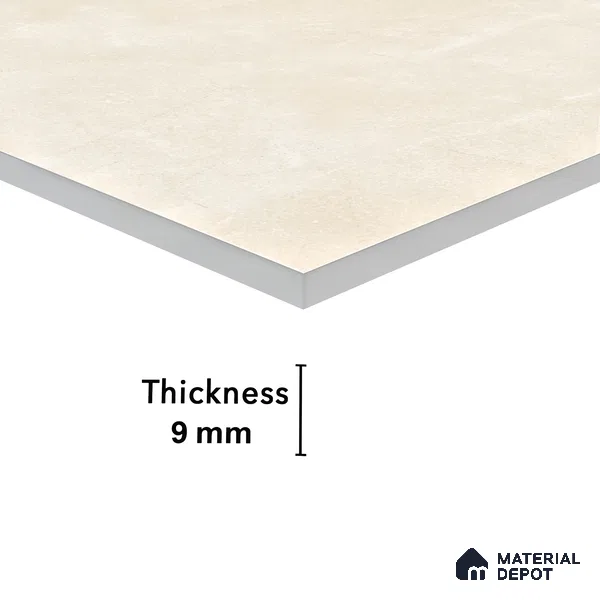 Marble Wall & Floor Tile TL 05529 B Luxe Crema 2 ft x 4 ft Vitrified Glossy Finish - 9 mm | 5 Random Design | Suitable for Living Room, Bedroom, Bathroom, Kitchen (Sample)