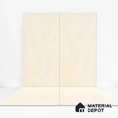 Marble Wall & Floor Tile TL 05529 B Luxe Crema 2 ft x 4 ft Vitrified Glossy Finish - 9 mm | 5 Random Design | Suitable for Living Room, Bedroom, Bathroom, Kitchen (Sample)