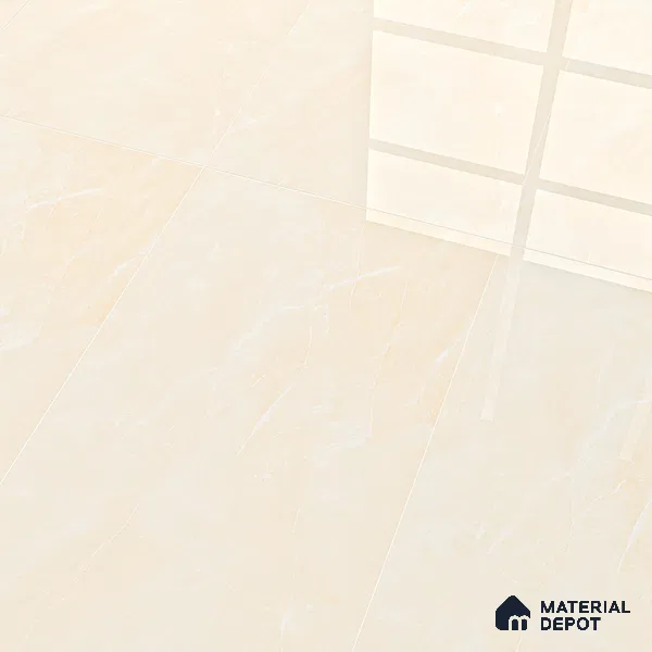 Marble Wall & Floor Tile TL 05529 B Luxe Crema 2 ft x 4 ft Vitrified Glossy Finish - 9 mm | 5 Random Design | Suitable for Living Room, Bedroom, Bathroom, Kitchen (Sample)