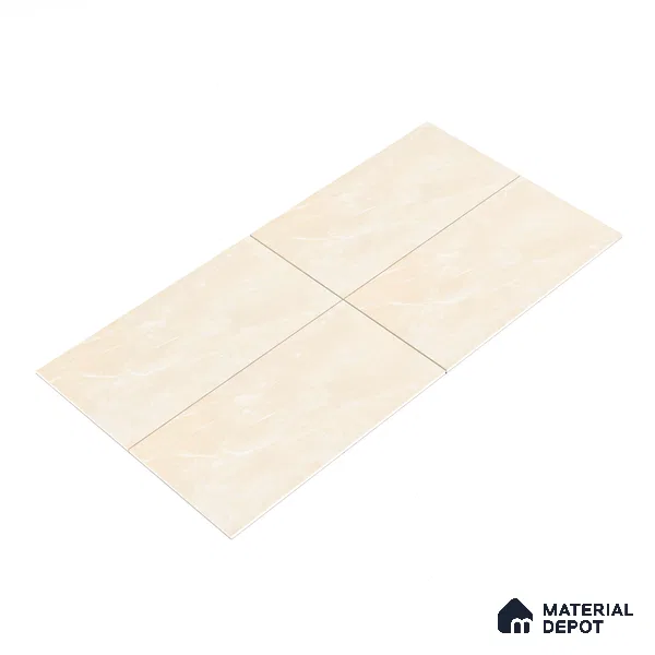 Marble Wall & Floor Tile TL 05529 B Luxe Crema 2 ft x 4 ft Vitrified Glossy Finish - 9 mm | 5 Random Design | Suitable for Living Room, Bedroom, Bathroom, Kitchen (Sample)