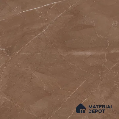 Marble Wall & Floor Tile TL 05529 C Luxe Brown 2 ft x 4 ft Vitrified Glossy Finish - 9 mm | 5 Random Design | Suitable for Living Room, Bedroom, Bathroom, Kitchen