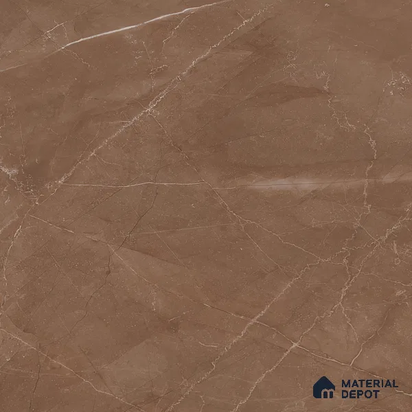 Marble Wall & Floor Tile TL 05529 C Luxe Brown 2 ft x 4 ft Vitrified Glossy Finish - 9 mm | 5 Random Design | Suitable for Living Room, Bedroom, Bathroom, Kitchen