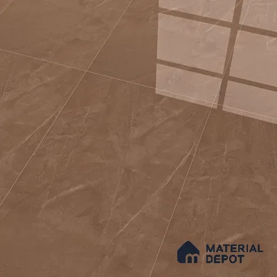 Marble Wall & Floor Tile TL 05529 C Luxe Brown 2 ft x 4 ft Vitrified Glossy Finish - 9 mm | 5 Random Design | Suitable for Living Room, Bedroom, Bathroom, Kitchen