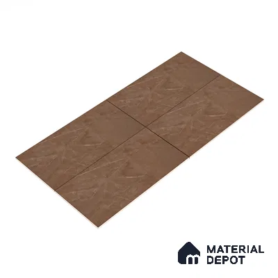 Marble Wall & Floor Tile TL 05529 C Luxe Brown 2 ft x 4 ft Vitrified Glossy Finish - 9 mm | 5 Random Design | Suitable for Living Room, Bedroom, Bathroom, Kitchen