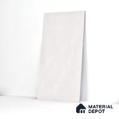 Marble Wall & Floor Tile TL 05529 Luxe Blanco 2 ft x 4 ft Vitrified Glossy Finish - 9 mm | 5 Random Design | Suitable for Living Room, Bedroom, Bathroom, Kitchen