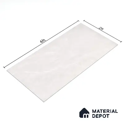 Marble Wall & Floor Tile TL 05529 Luxe Blanco 2 ft x 4 ft Vitrified Glossy Finish - 9 mm | 5 Random Design | Suitable for Living Room, Bedroom, Bathroom, Kitchen
