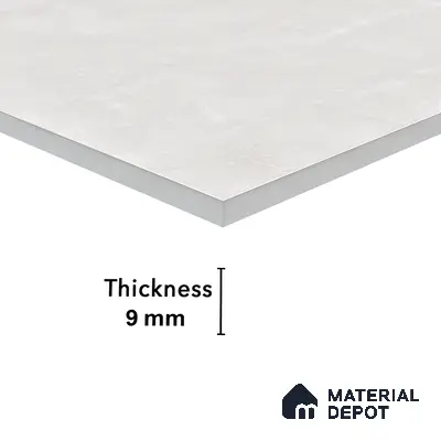 Marble Wall & Floor Tile TL 05529 Luxe Blanco 2 ft x 4 ft Vitrified Glossy Finish - 9 mm | 5 Random Design | Suitable for Living Room, Bedroom, Bathroom, Kitchen