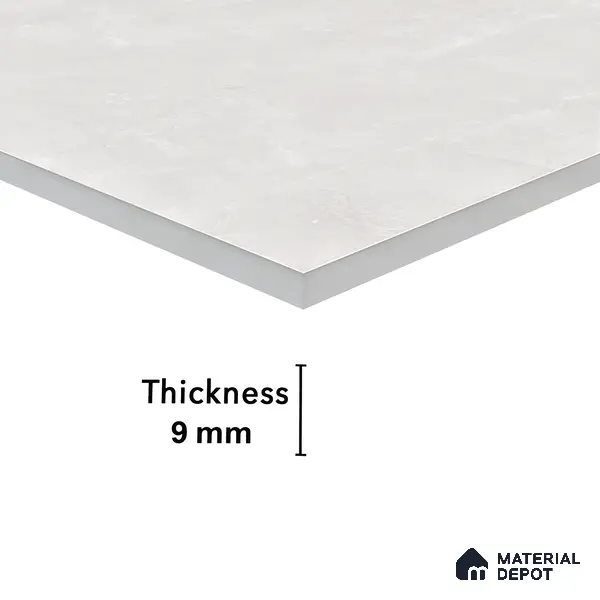 Marble Wall & Floor Tile TL 05529 Luxe Blanco 2 ft x 4 ft Vitrified Glossy Finish - 9 mm | 5 Random Design | Suitable for Living Room, Bedroom, Bathroom, Kitchen