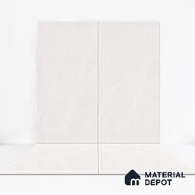 Marble Wall & Floor Tile TL 05529 Luxe Blanco 2 ft x 4 ft Vitrified Glossy Finish - 9 mm | 5 Random Design | Suitable for Living Room, Bedroom, Bathroom, Kitchen