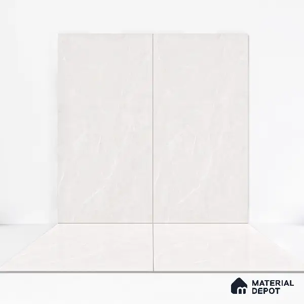 Marble Wall & Floor Tile TL 05529 Luxe Blanco 2 ft x 4 ft Vitrified Glossy Finish - 9 mm | 5 Random Design | Suitable for Living Room, Bedroom, Bathroom, Kitchen