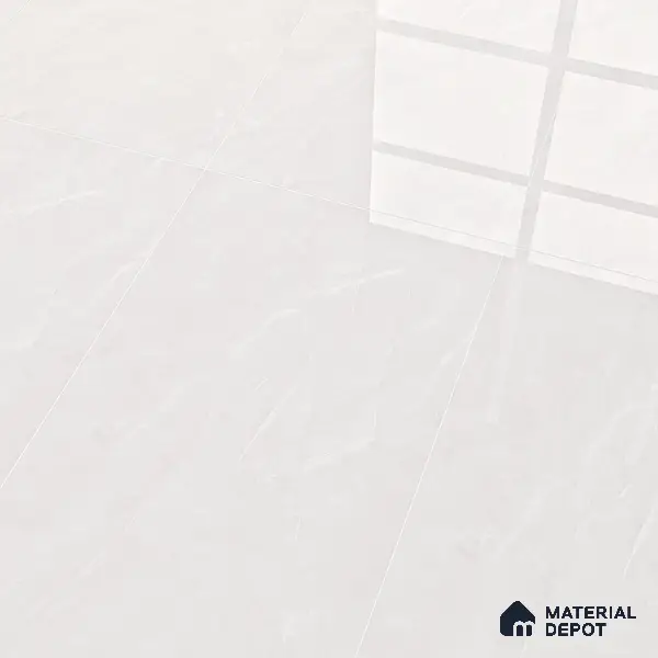 Marble Wall & Floor Tile TL 05529 Luxe Blanco 2 ft x 4 ft Vitrified Glossy Finish - 9 mm | 5 Random Design | Suitable for Living Room, Bedroom, Bathroom, Kitchen