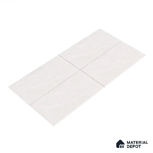 Marble Wall & Floor Tile TL 05529 Luxe Blanco 2 ft x 4 ft Vitrified Glossy Finish - 9 mm | 5 Random Design | Suitable for Living Room, Bedroom, Bathroom, Kitchen