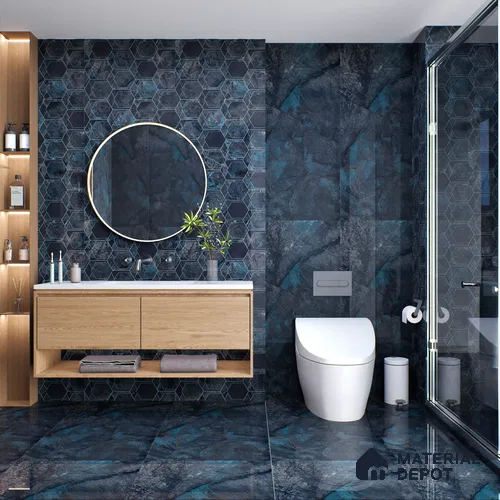 Marble Wall & Floor Tile TL 05545 B Viola Plum 2 ft x 4 ft Vitrified Glossy Finish - 9 mm | Suitable for Living Room, Bedroom, Bathroom, Kitchen