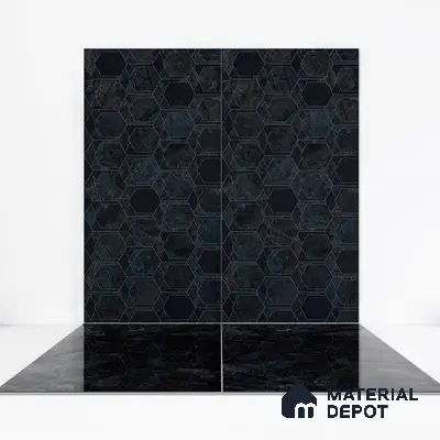 Marble Wall & Floor Tile TL 05545 B Viola Plum 2 ft x 4 ft Vitrified Glossy Finish - 9 mm | Suitable for Living Room, Bedroom, Bathroom, Kitchen