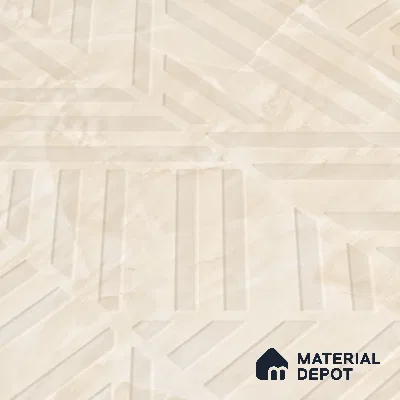 Marble Wall Tile TL 05798 B Gravier Beige Glow Decor 2 ft x 4 ft Vitrified Lush Plus Matte Finish - 9 mm | 6 Random Design | Suitable for Living Room, Bedroom, Bathroom (Sample)