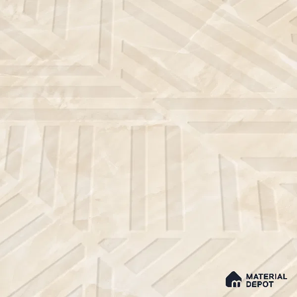 Marble Wall Tile TL 05798 B Gravier Beige Glow Decor 2 ft x 4 ft Vitrified Lush Plus Matte Finish - 9 mm | 6 Random Design | Suitable for Living Room, Bedroom, Bathroom (Sample)