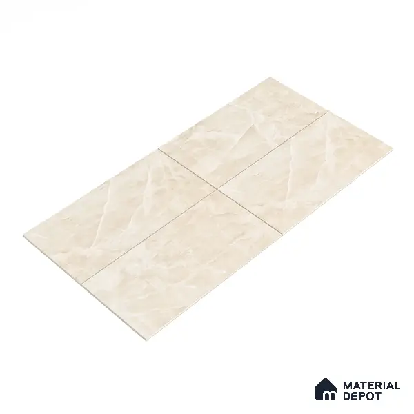 Marble Wall Tile TL 05798 Gravier Beige Glow 2 ft x 4 ft Vitrified Lush Plus Matte Finish - 9 mm | 6 Random Design | Suitable for Living Room, Bedroom, Bathroom