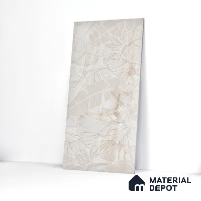 Highlighter Wall Tile TL 05810 B Gravier Beige Pearl Decor 2 ft x 4 ft Vitrified High Gloss Finish - 9 mm |  | Suitable for Living Room, Bedroom, Bathroom (Sample)