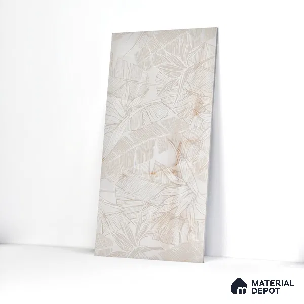 Highlighter Wall Tile TL 05810 B Gravier Beige Pearl Decor 2 ft x 4 ft Vitrified High Gloss Finish - 9 mm |  | Suitable for Living Room, Bedroom, Bathroom (Sample)