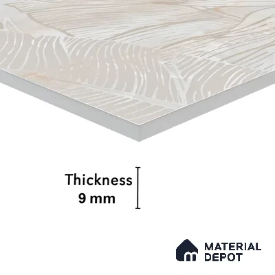 Highlighter Wall Tile TL 05810 B Gravier Beige Pearl Decor 2 ft x 4 ft Vitrified High Gloss Finish - 9 mm |  | Suitable for Living Room, Bedroom, Bathroom (Sample)