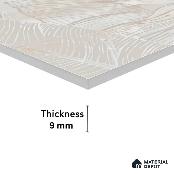 Highlighter Wall Tile TL 05810 B Gravier Beige Pearl Decor 2 ft x 4 ft Vitrified High Gloss Finish - 9 mm |  | Suitable for Living Room, Bedroom, Bathroom (Sample)