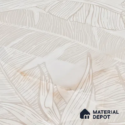 Highlighter Wall Tile TL 05810 B Gravier Beige Pearl Decor 2 ft x 4 ft Vitrified High Gloss Finish - 9 mm |  | Suitable for Living Room, Bedroom, Bathroom (Sample)