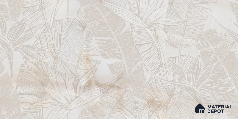Highlighter Wall Tile TL 05810 B Gravier Beige Pearl Decor 2 ft x 4 ft Vitrified High Gloss Finish - 9 mm |  | Suitable for Living Room, Bedroom, Bathroom (Sample)
